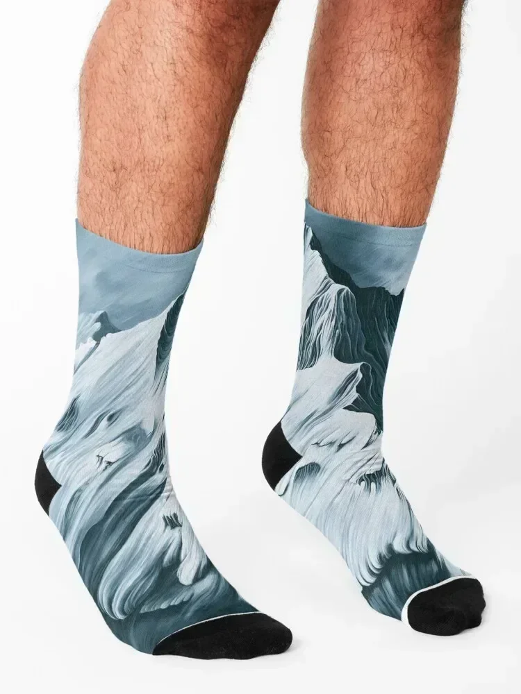 The Grey Mountain Socks Men's anti slip football winter retro Men Socks Luxury Brand Women's