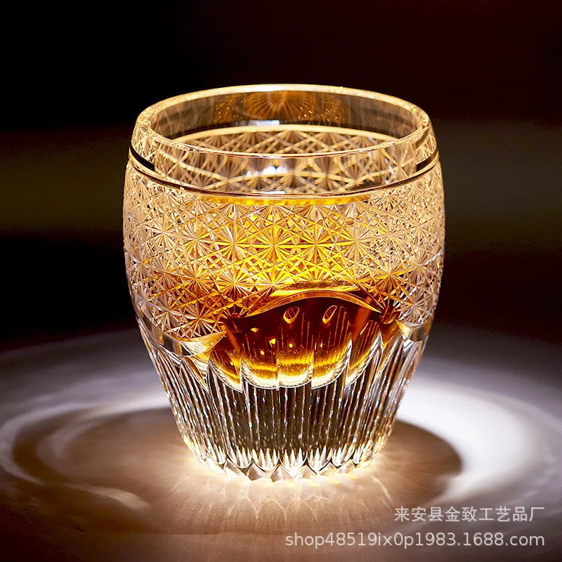 

K9 Star Mang Edo Cutting High-end Whisky Wine Glass Creative Collection Luxury Crystal Glass