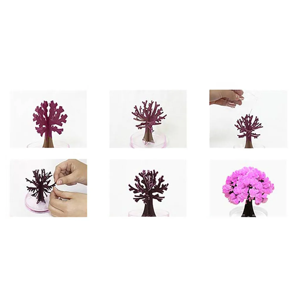 Paper Tree Flowering DIY Cherrytree Paper Sakura Crystal Trees Magically Paper Magic Growing Tree Japan Desktop Cherry Blossom