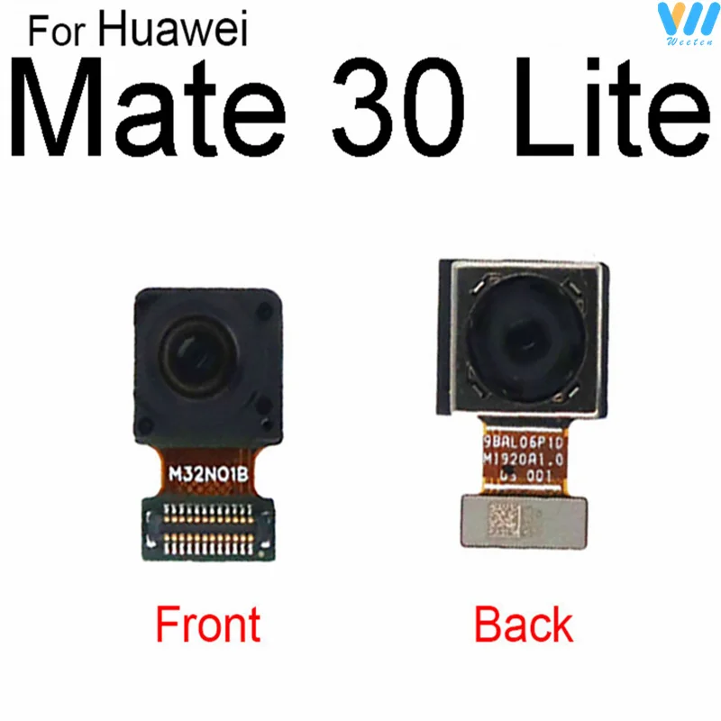 Caméra avant et arrière pour Huawei Mate 30, 30Lite, Mate 30Pro, 4G, 5G, face à l'avant, petite caméra principale, grande caméra, pièces de câble flexibles