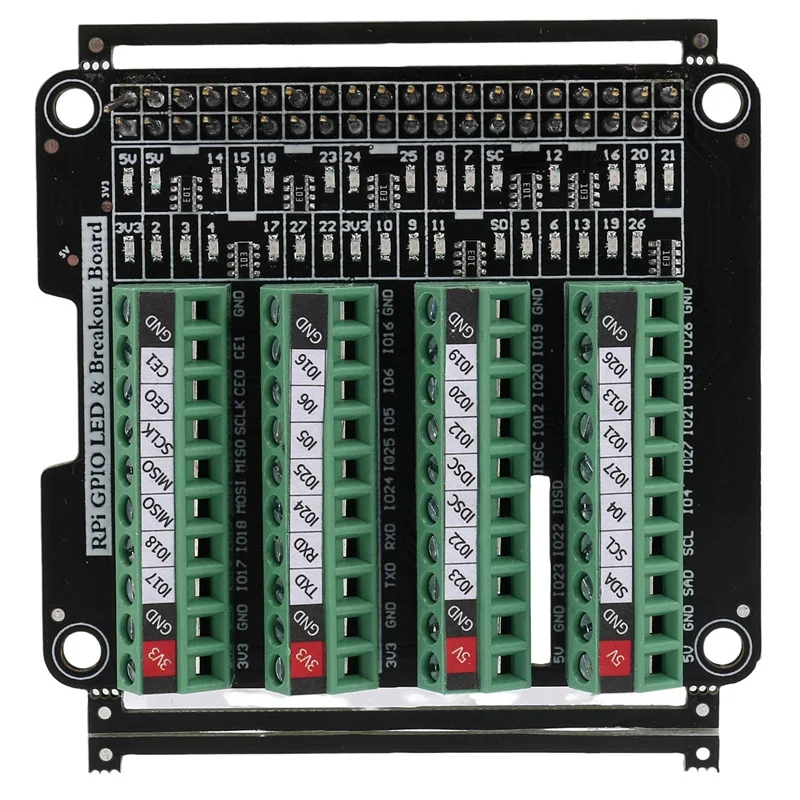 

Панель клеммной колодки GPIO светодиодный для Raspberry Pi A + 3A + B + 2B 3B 3B + 4B