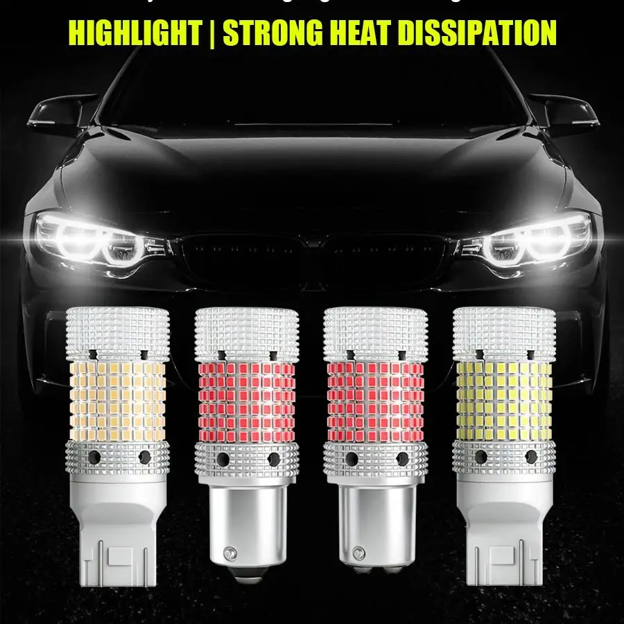 

1pc Car Turn Signal Light LED CanBus No Error 2016 150SMD Brake Lamps 1156 PY21W BAU15S BA15S 1157 P21/BAY15D 7440/W21W T20 7443