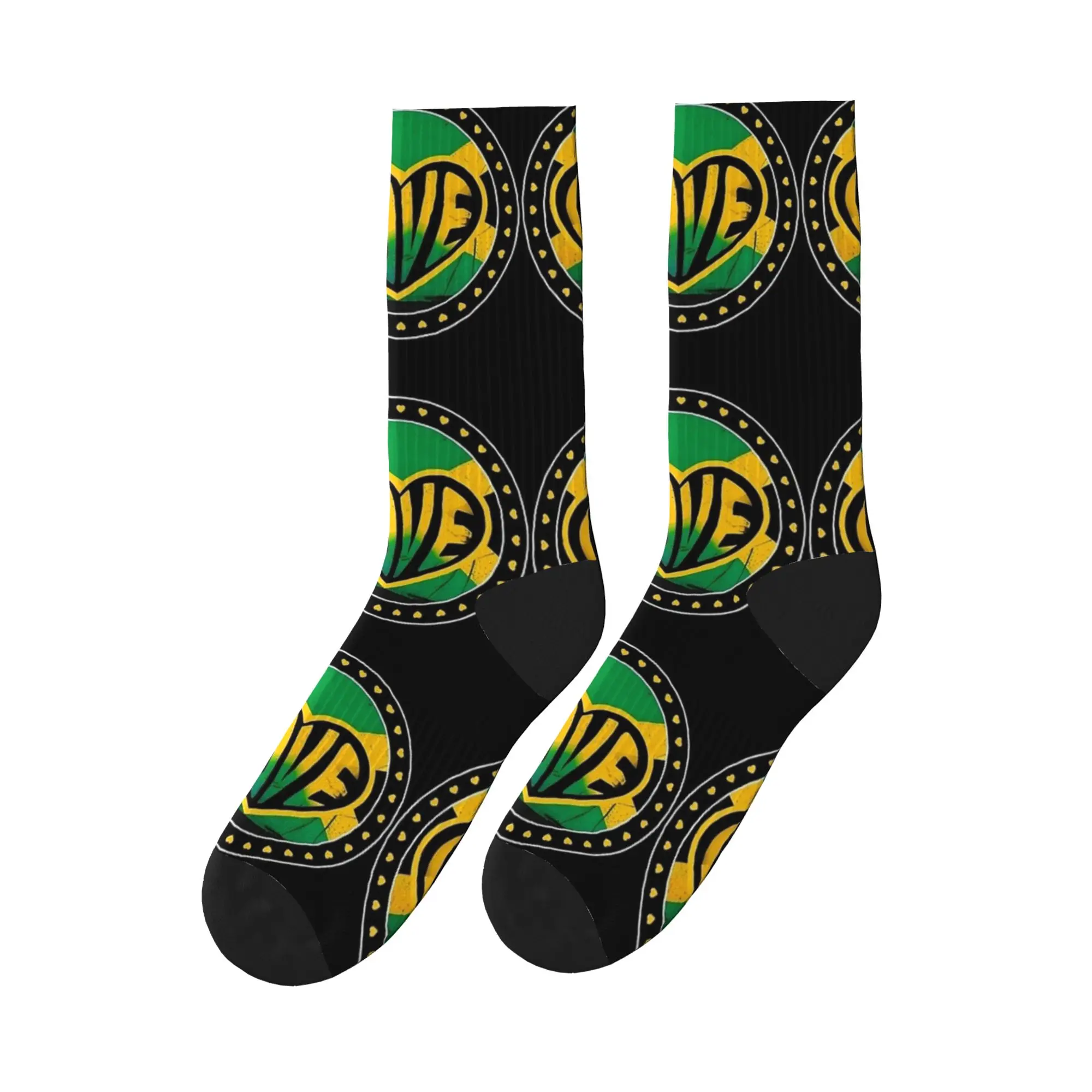

Носки Jamaica Love Stockings, дизайнерские готические носки, зимние противоскользящие носки, мужские дышащие носки для бега