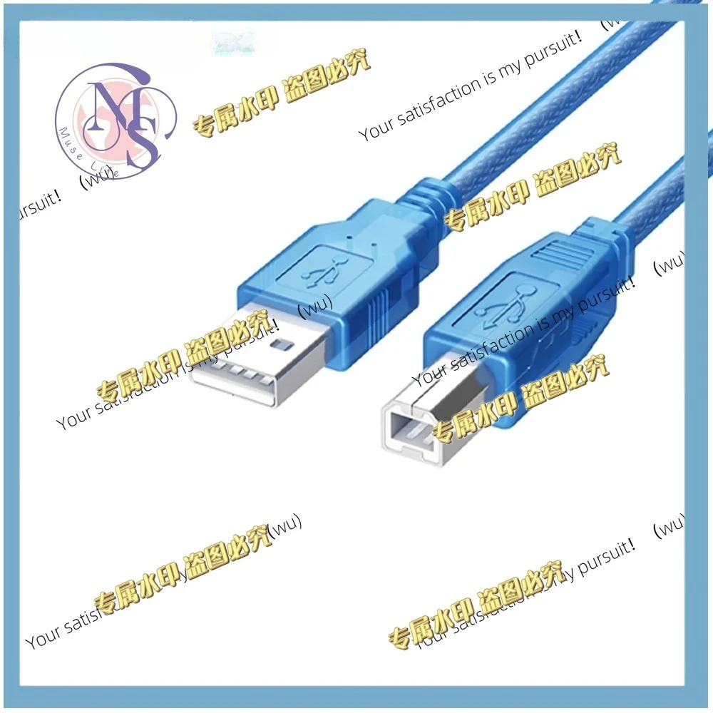 High Speed Transparent Blue USB 2.0 Type A Male to Type B Male 3D Printer Data Cable USB Cable 0.5/1/3m