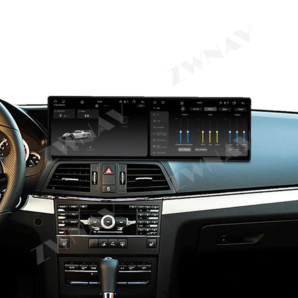 Dual screen 9.1” For Mercedes-Benz E2-door coupe W212 2009-2011 Android 15 auto GPS navigation carplay multimedia player radio