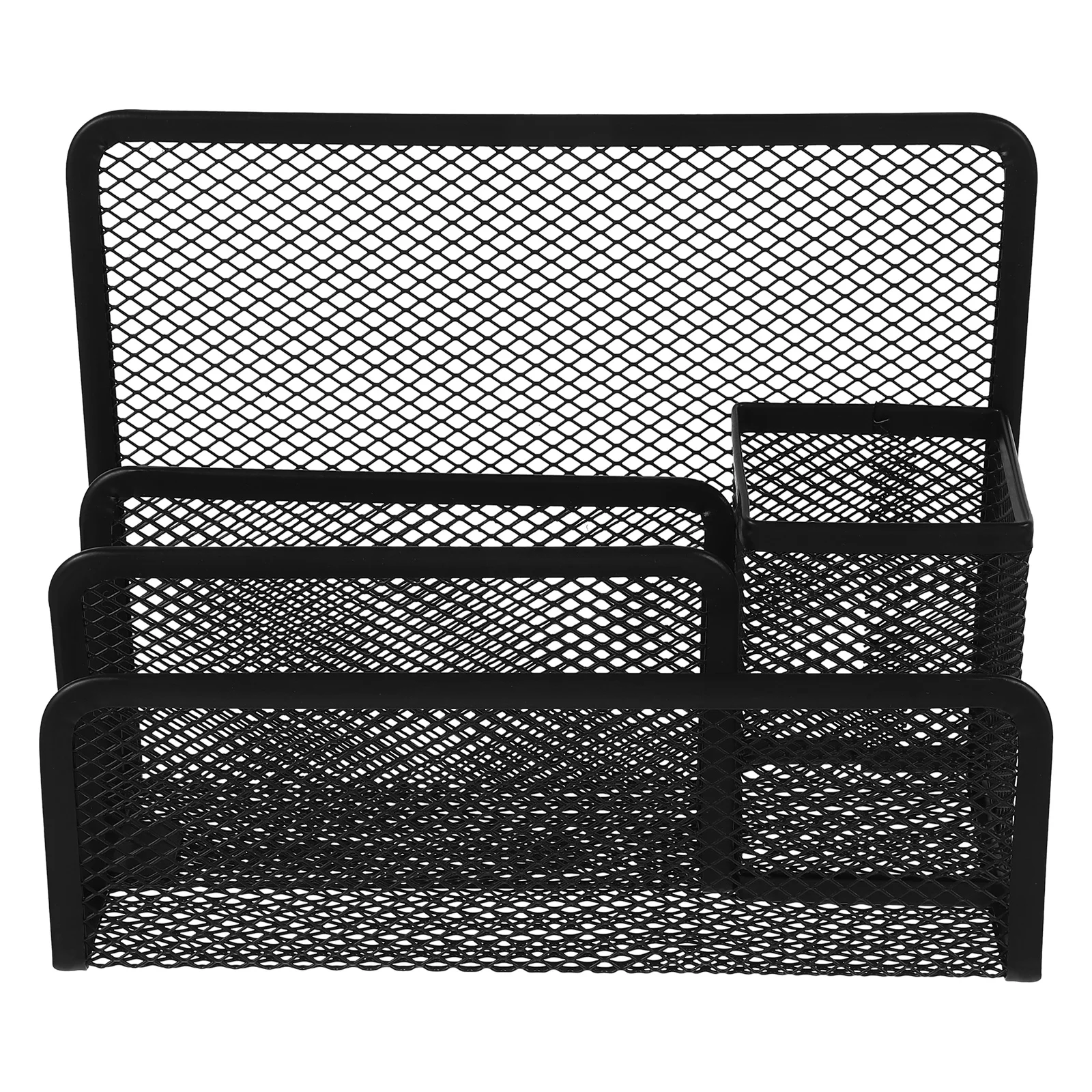 

1Pcs Sleek Iron Mesh Desktop Organizer File Holder Pen Holder For Desk Multi-Functional Mail Sorter