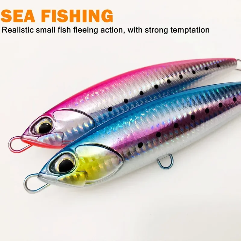 GREENSPIDER 145mm 60g Sea Fishing Lures Sinking Boat Trolling Big Pencil Artificial Bait for GT Sea Bass Fishing Lure