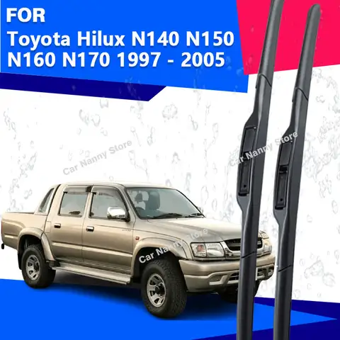 Front Windshield Windscreen Blades for Toyota Hilux N140 N150 N160 N170 1997 - 2005 Car Wipers Rubber Strip Wiper Soft Rubber