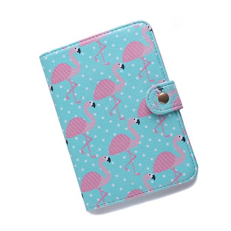 Travel Accessories Glacier Flamingo Passport Covers Holder Women Men Business PU Leather ID Bank Card Storage Wallet Purse Case