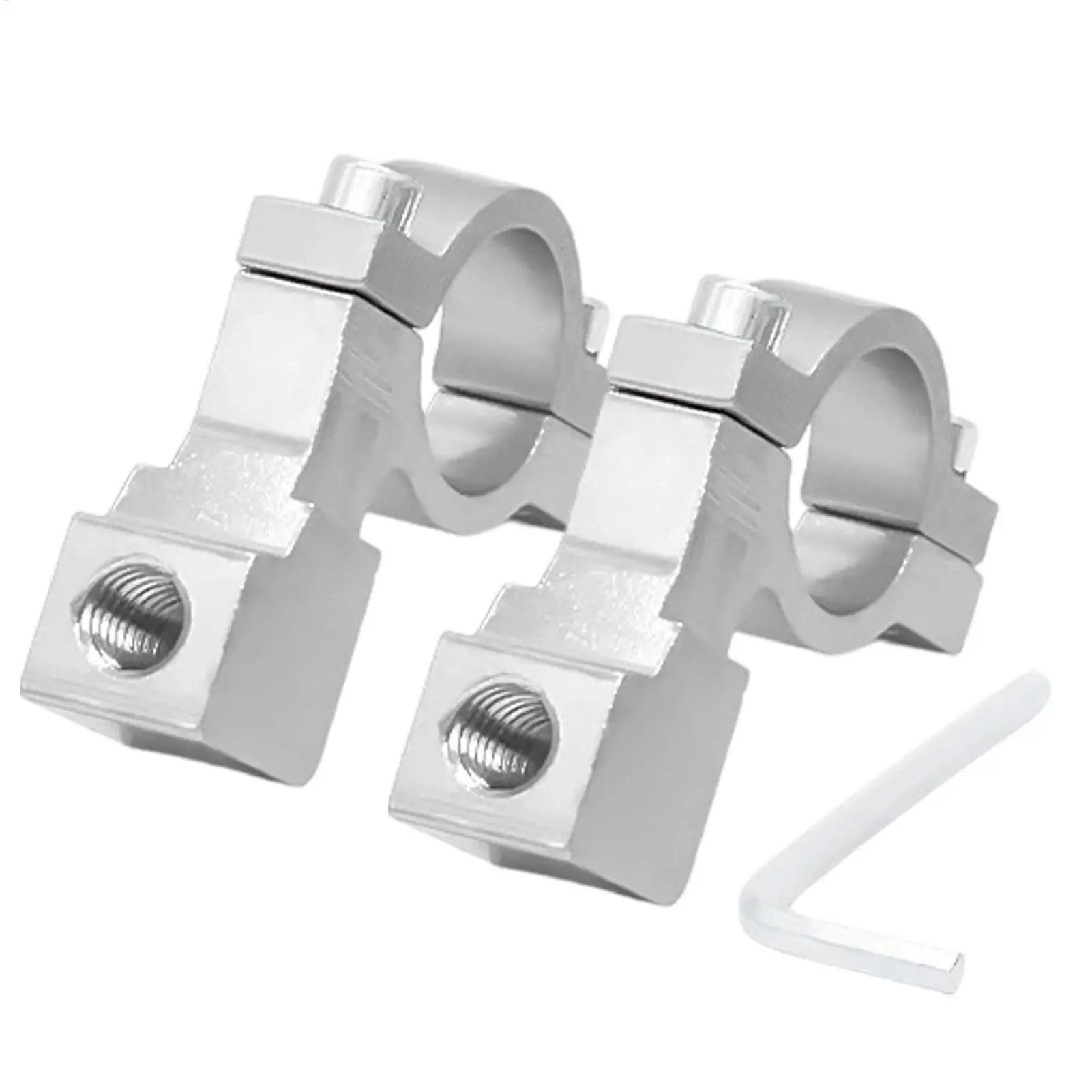 Motorcycle Rearview Mirror Clamp 2 Pieces Universal Aluminum Alloy Bracket Handlebar Mounting Bracket For Hiking Outdoor Fishing