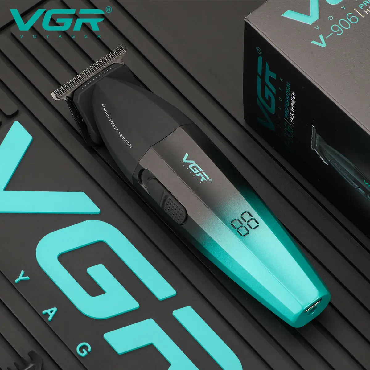 VGR high-end hair trimming set gradient color metal carving 9000 RPM hair salon home professional shaving machine V-906 V-003