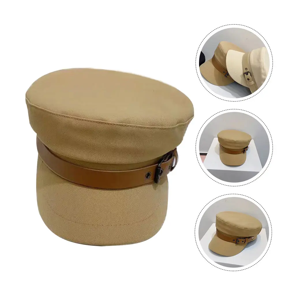 

Buckle Beret Hat For Women Stylish Casual Peaked Cap All-Match Cotton Lady Hat Beret Comfortable Durable