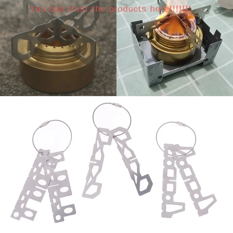 

Outdoor Stainless Steel Alcohol Stove Stand Rack Stove Cross Rack Camping Stove Cross Stand Spirit Burner Base Picnic Cookware