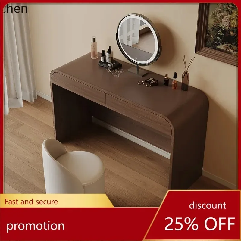 GZ-17  Minimalist Dressing Table Walnut Color Makeup Table for Master Bedroom Vintage Bedroom Makeup Table