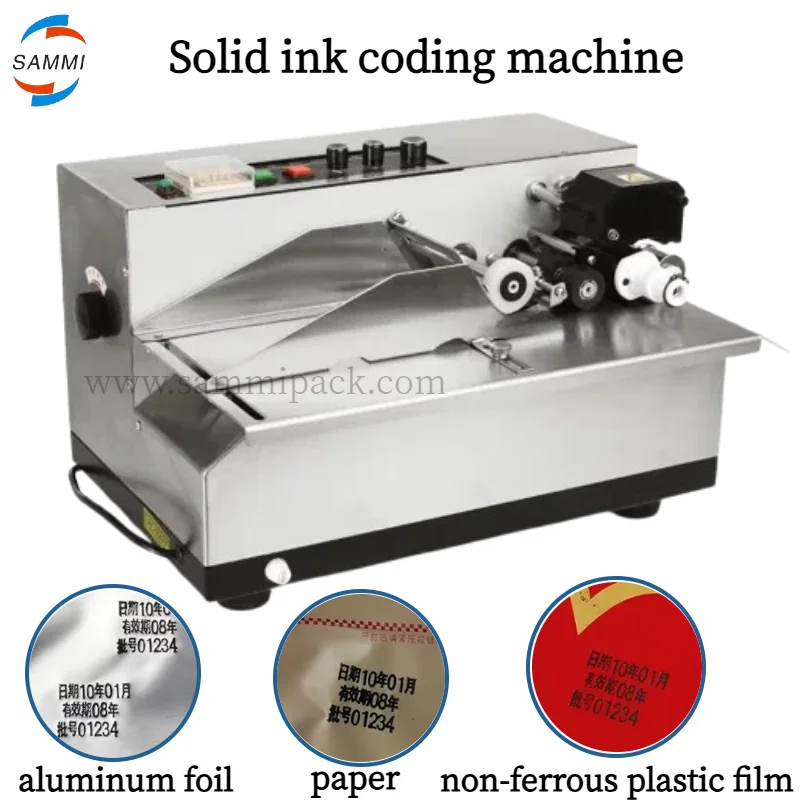 

Stainless Steel Full English Solid Ink Roll Coding Machine, Card Printer, Produce Date Printing Machine