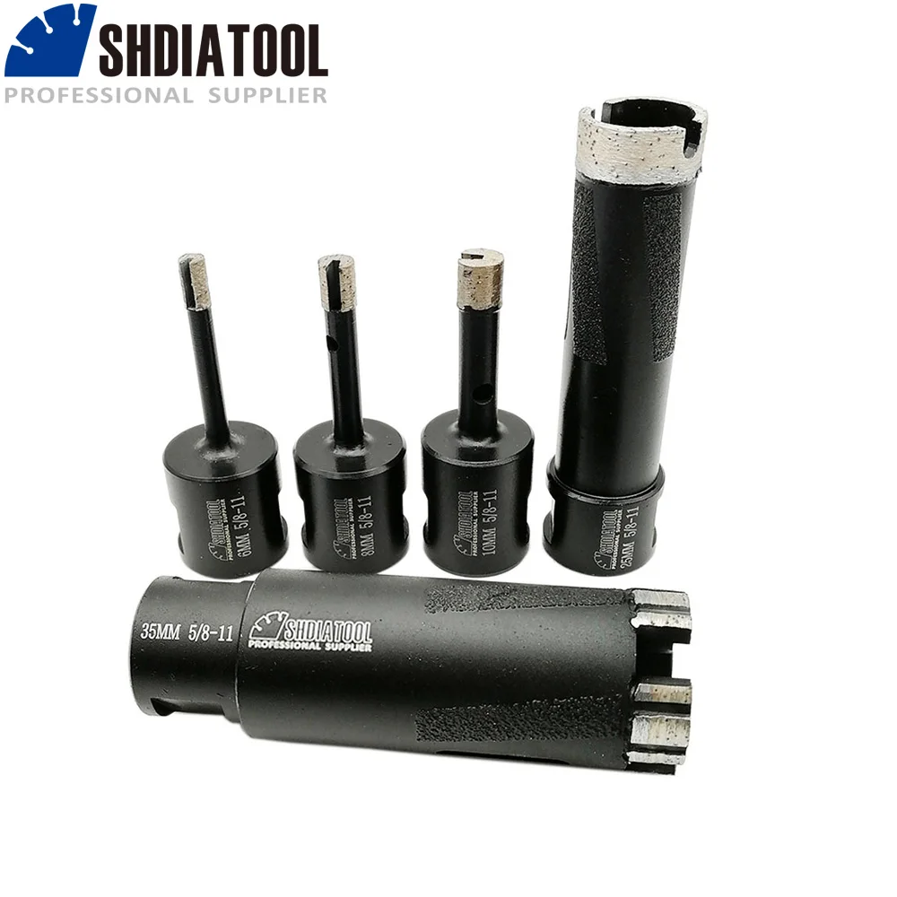 

SHDIATOOL 1Pc Welded Diamond Drilling Bit Dia 6-65mm Wet Drill Core Crown Bit Marble Hard Granite Marble Stone Hole Saw Opener