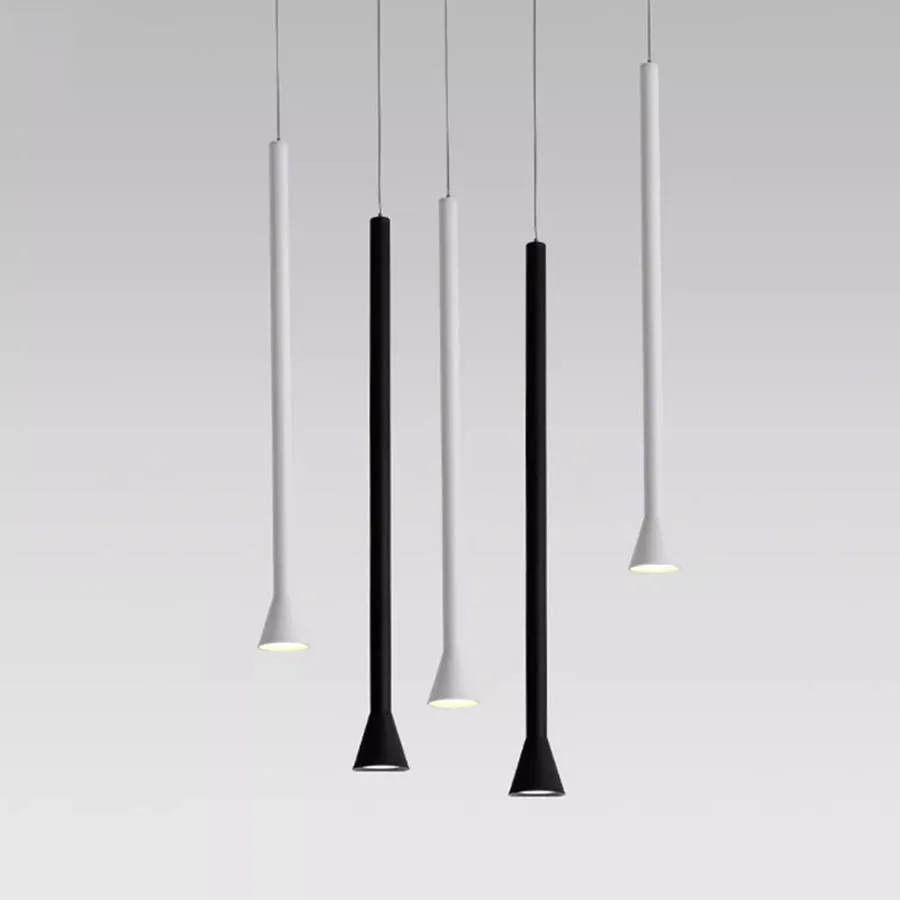 

Modern Long Tube LED Pendant Light Bedroom Bedside Hanging Lamp COB Bar Cafe Chandelier 3W Kitchen Island Bar Cord Droplight