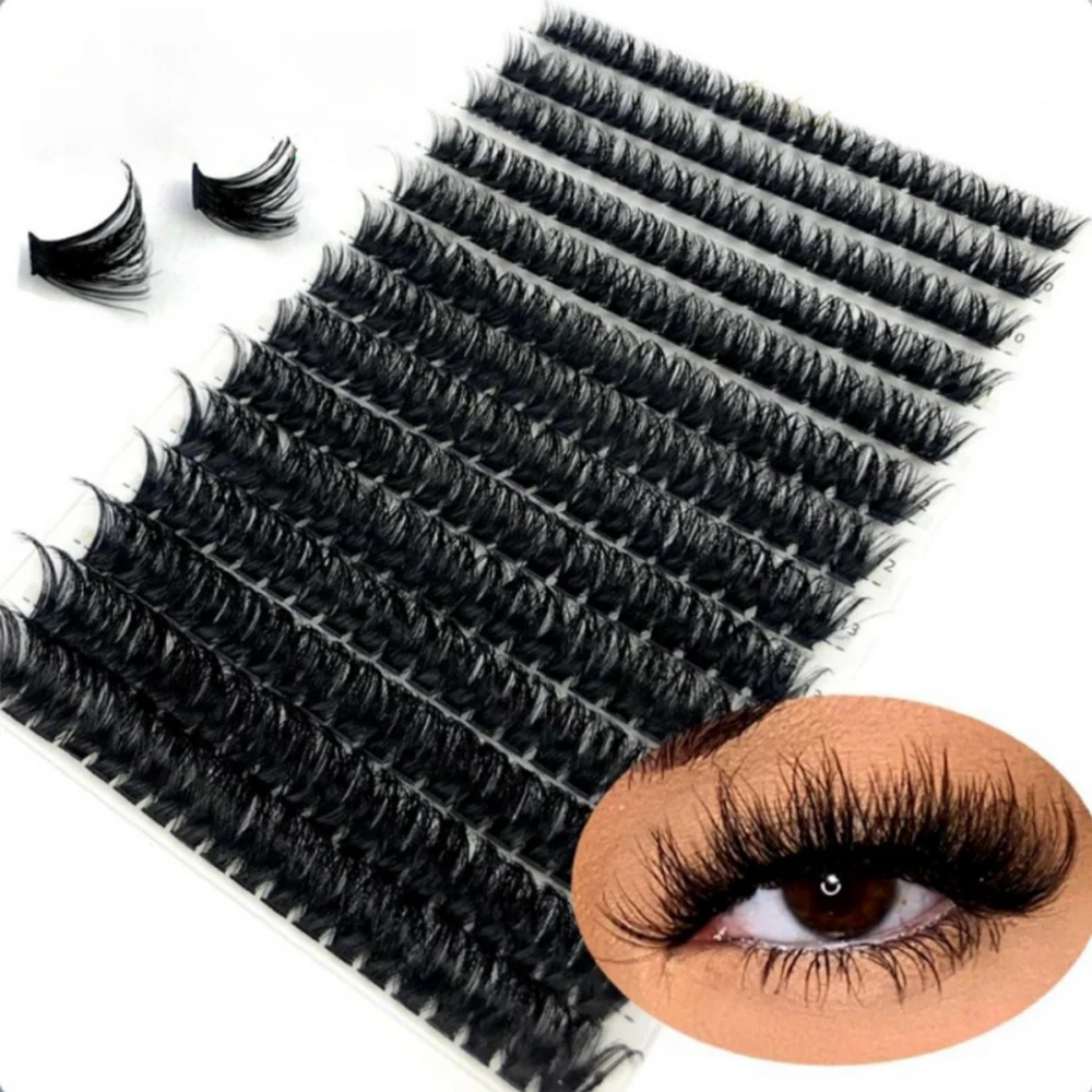 280 مجموعة رموش مختلطة في 14 صفًا، 30D+40D-0.07-D-9-16Mix، رموش طبيعية