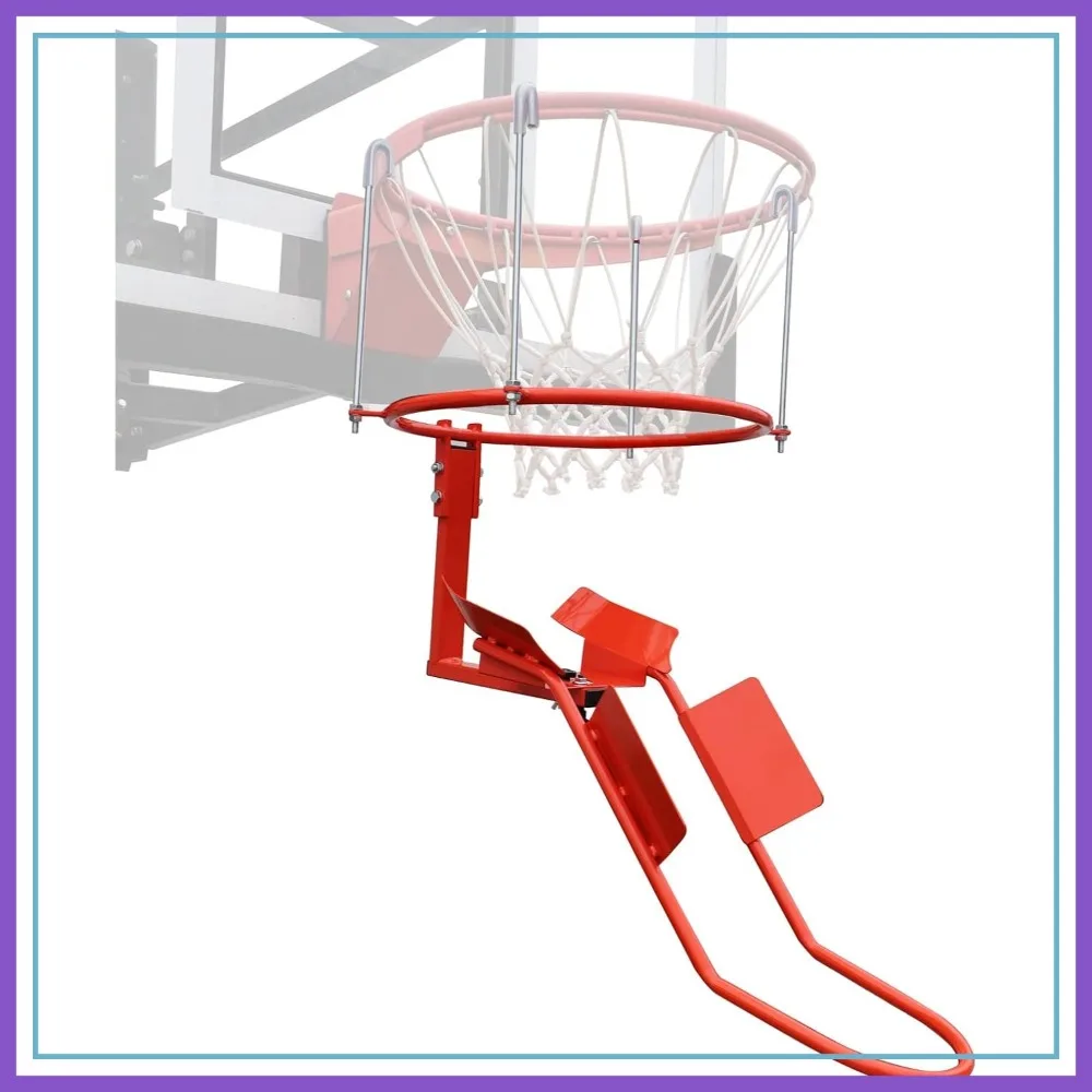 

Heavy Duty Steel Basketball Return Attachment for 18" Rim, 180° Rotatable Shot Returner for Indoor Outdoor