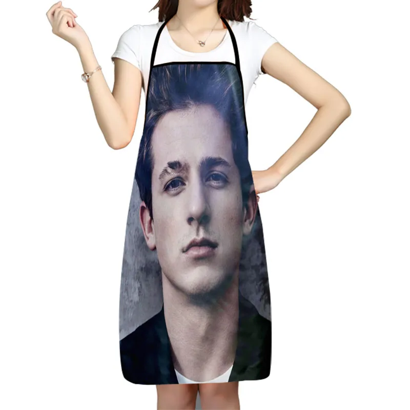 Kitchen Apron Charlie Puth Singer Printed Sleeveless Oxford Fabric Aprons for Men Women Home Cleaning Tools Creative Gifts