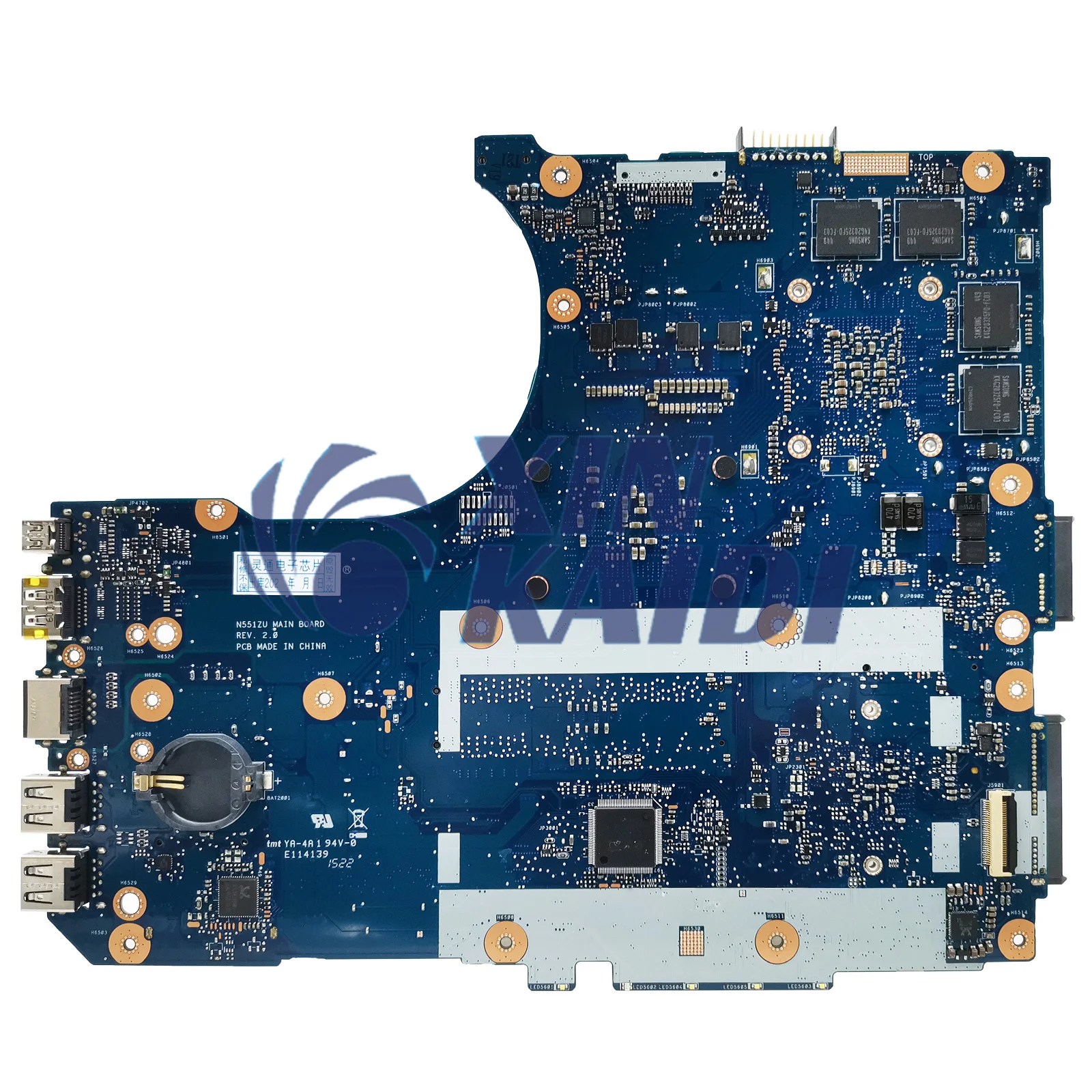 Notebook Moederbord Voor ASUS N551Z N551ZU N551ZU Laptop Moederbord Met A10-7400P FX-7600P CPU V2G GPU 100% Getest OK