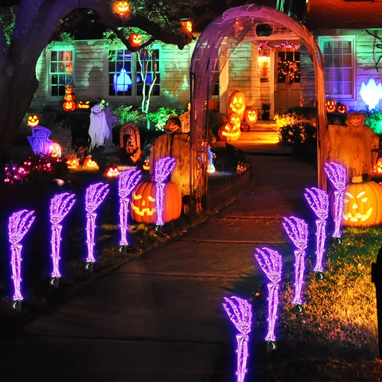 Solar Skeleton Hand Lights 6
