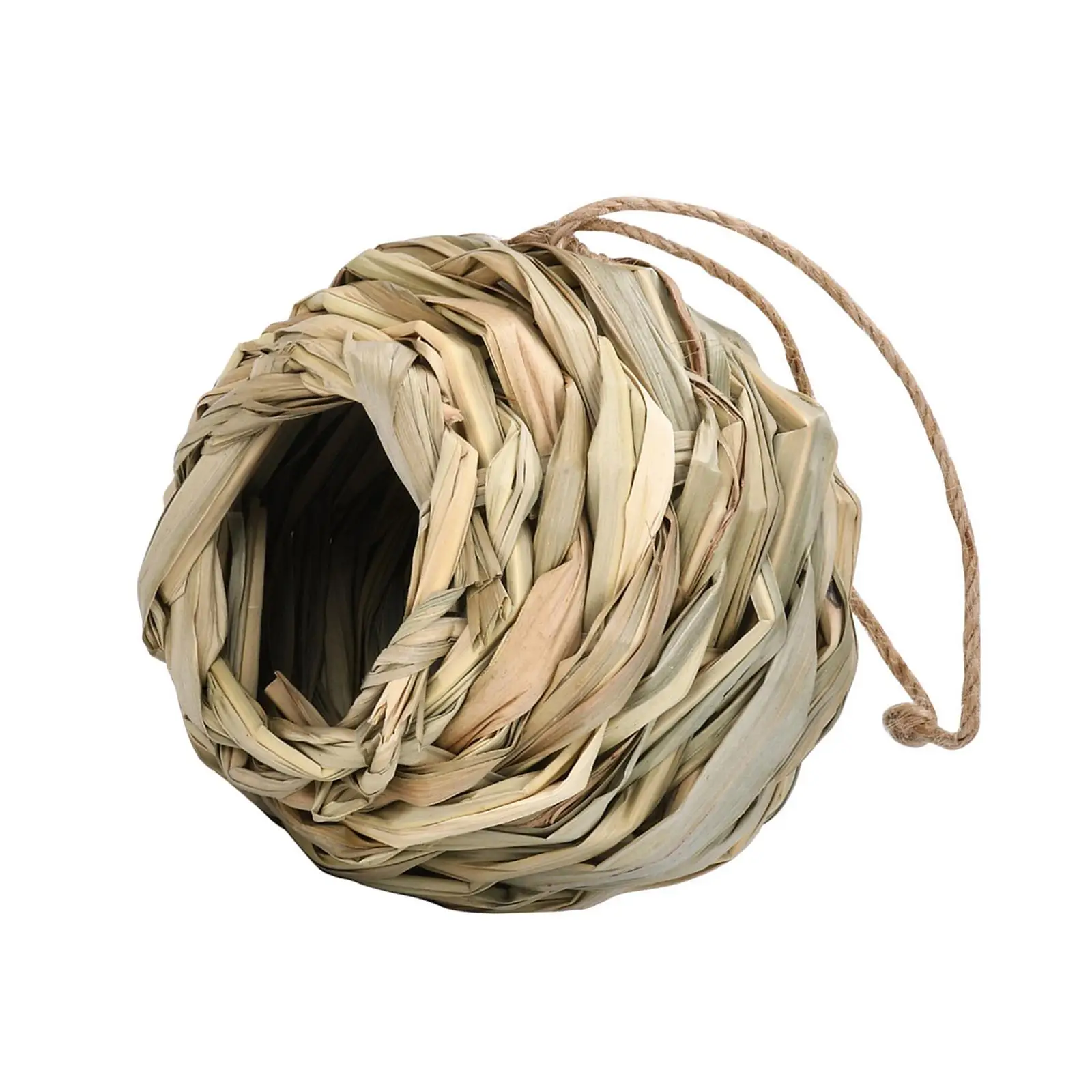 Hand Woven Bird Nest Ball Shape Nesting Birdhouse Bird Hut Hummingbird Nest