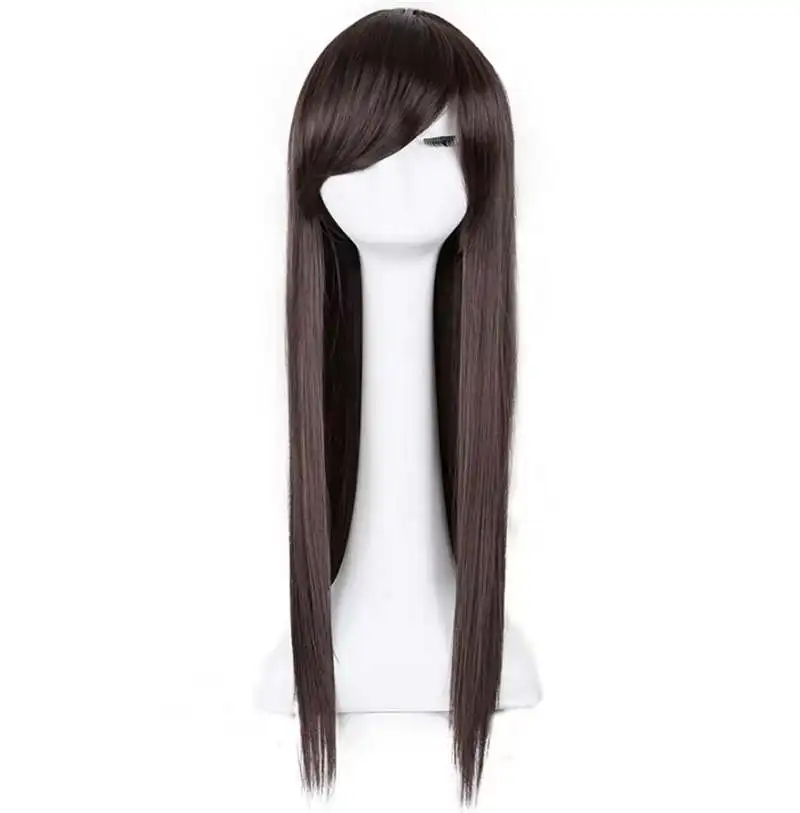 Fei-show cheveux synthétiques fibre résistante à la chaleur longue droite Blonde perruques Cosplay Costume carnaval Halloween fête femmes postiche