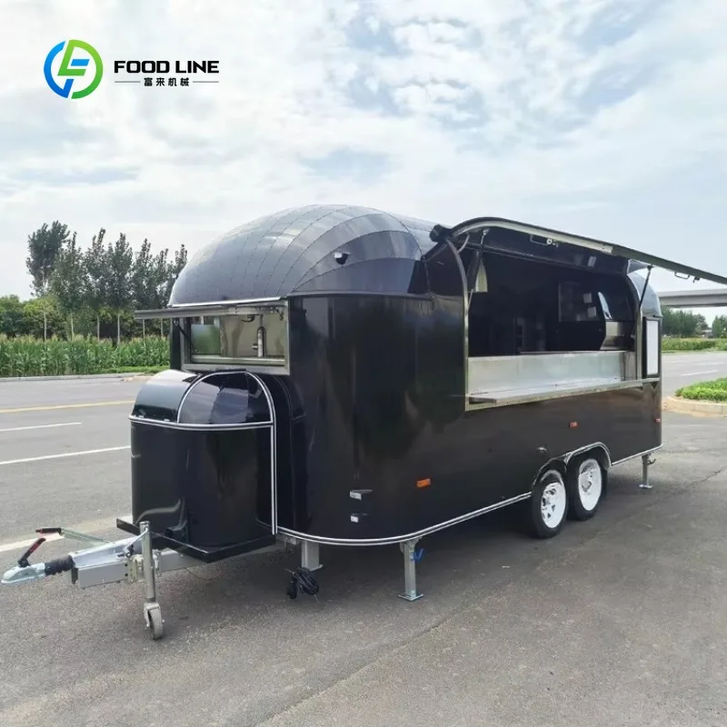 

Customized Roasted Chicken Burger Van Catering Trailer Lemonade Churros Cart Crepe Food Truck with Full Kitchen Equipment