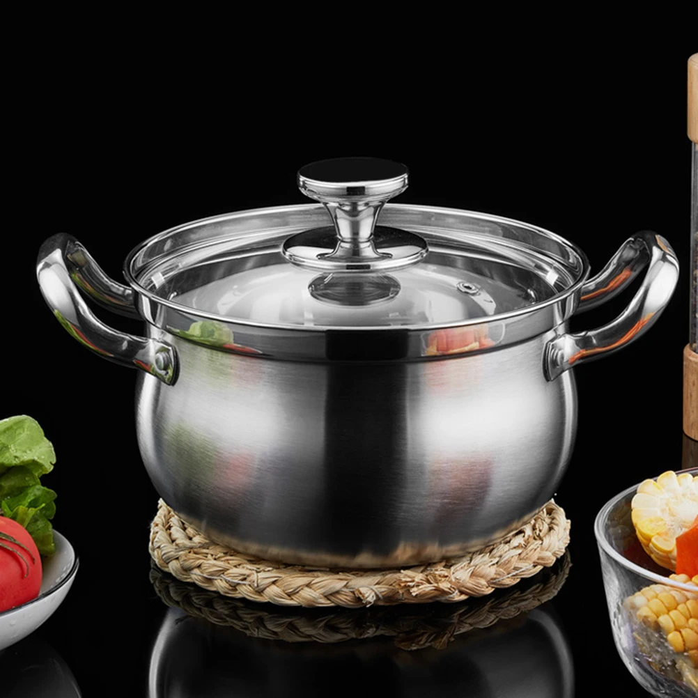 

Stainless Steel Soup Pot Safe Anti Rust Cooking Pans Saucepan Milk Stove Stockpot Kitchen Utensils Daily Use