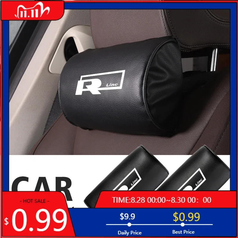 

Подушка-подголовник для автомобильного сиденья, аксессуары для подголовников авто, для R-Line Volkswagen GTI Tiguan Polo Jetta R Teramont Magotan B