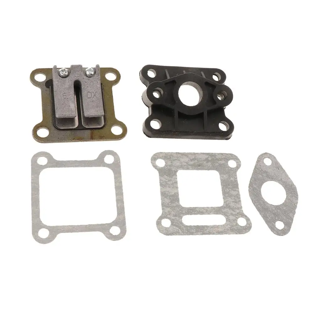 Engine Reed Valve Carb Inlet Manifold Gasket Set for Pocket Bike Kids ATV 47cc 49cc Quad