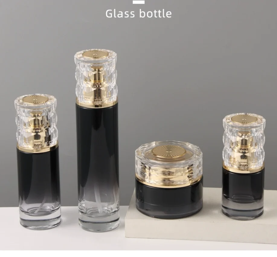 

ЧЕРНАЯ стеклянная бутылка 30–120 мл, белая, черная, с насосом, сыворотка/лосьон/эмульсия/основа/эссенция, тонер для унитаза, уход за кожей, косметическая упаковка