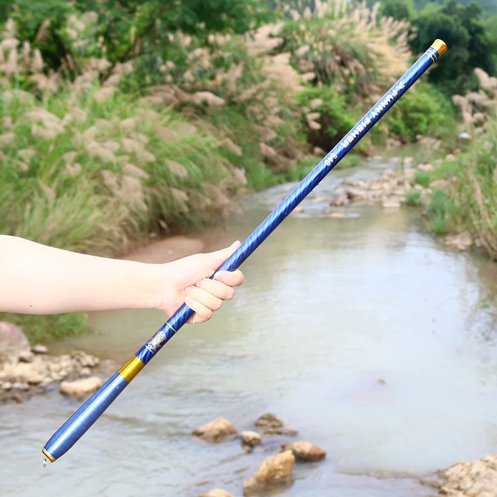 JOSBY Ultralight Telescopic Freshwater Fishing Rod Super Hard Carbon Fiber Fly Carp Stream Hand Pole Feeder3.6M4.5M5.4M6.3M7.2M