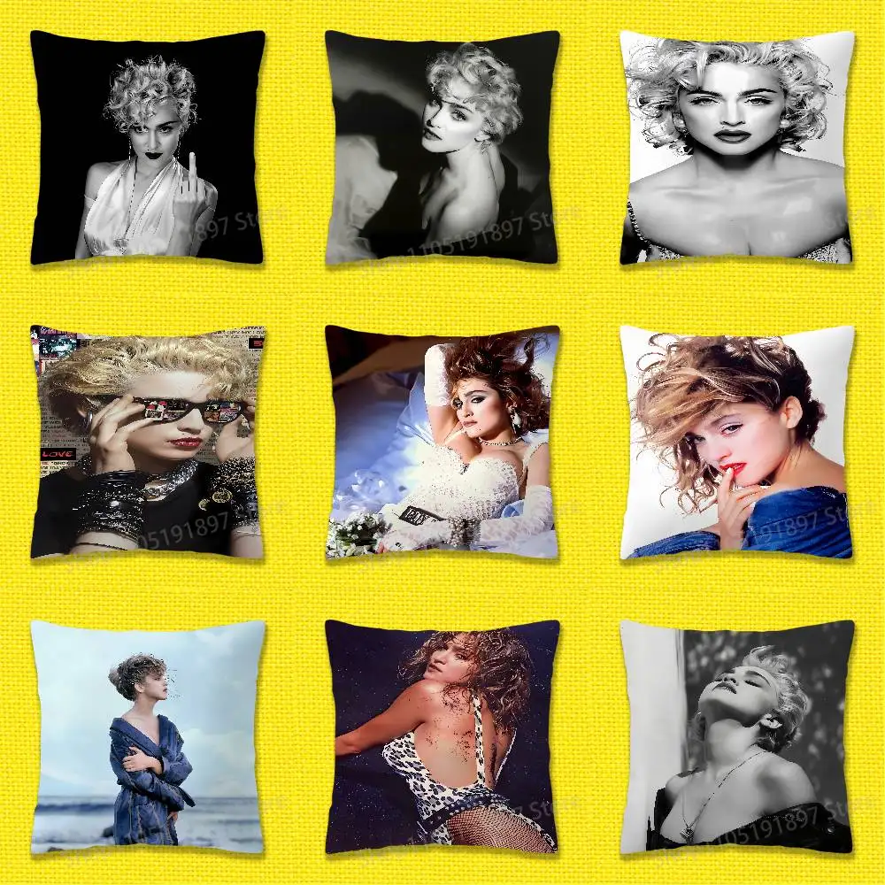 

M-Madonna Like a Virgin Throw Pillow Case For 55x55cm 30x30cm 50x50cm 45x45cm 40x40cm Square Chair Pillowcase Case