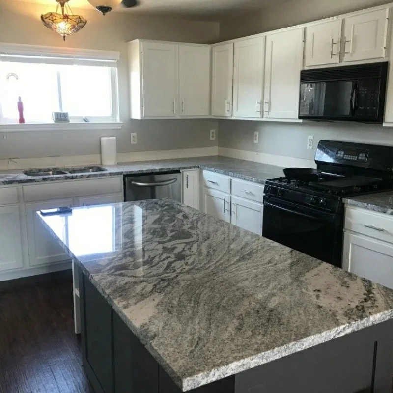 custom.Polished Glossy Marble Grain Kitchen Top Granite Countertops