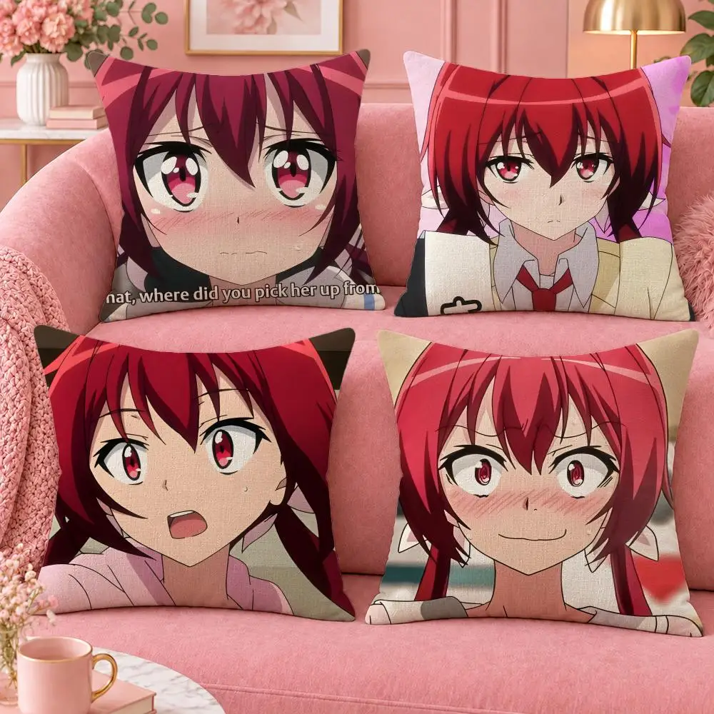 Anime Royal Castle Town Dandelion Cushion Cover Cute Cartoon Throw Pillow Cover Soft Plush Cushion Cover Sofa Bedroom Home Decor