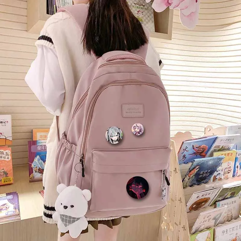 32/44/58mm Hololive Brooches Cute Cartoon Girl Round Button Pins Fashion Jewelry Accessories Clothes Bag Backpacks Badge Gifts