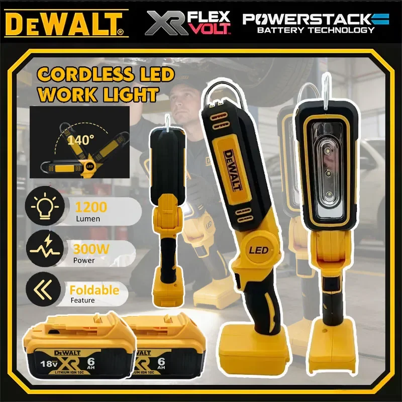 

Многофункциональный складной рабочий фонарь DEWALT 90 градусов, портативный кемпинговый светильник, аварийный фонарик для автосервиса