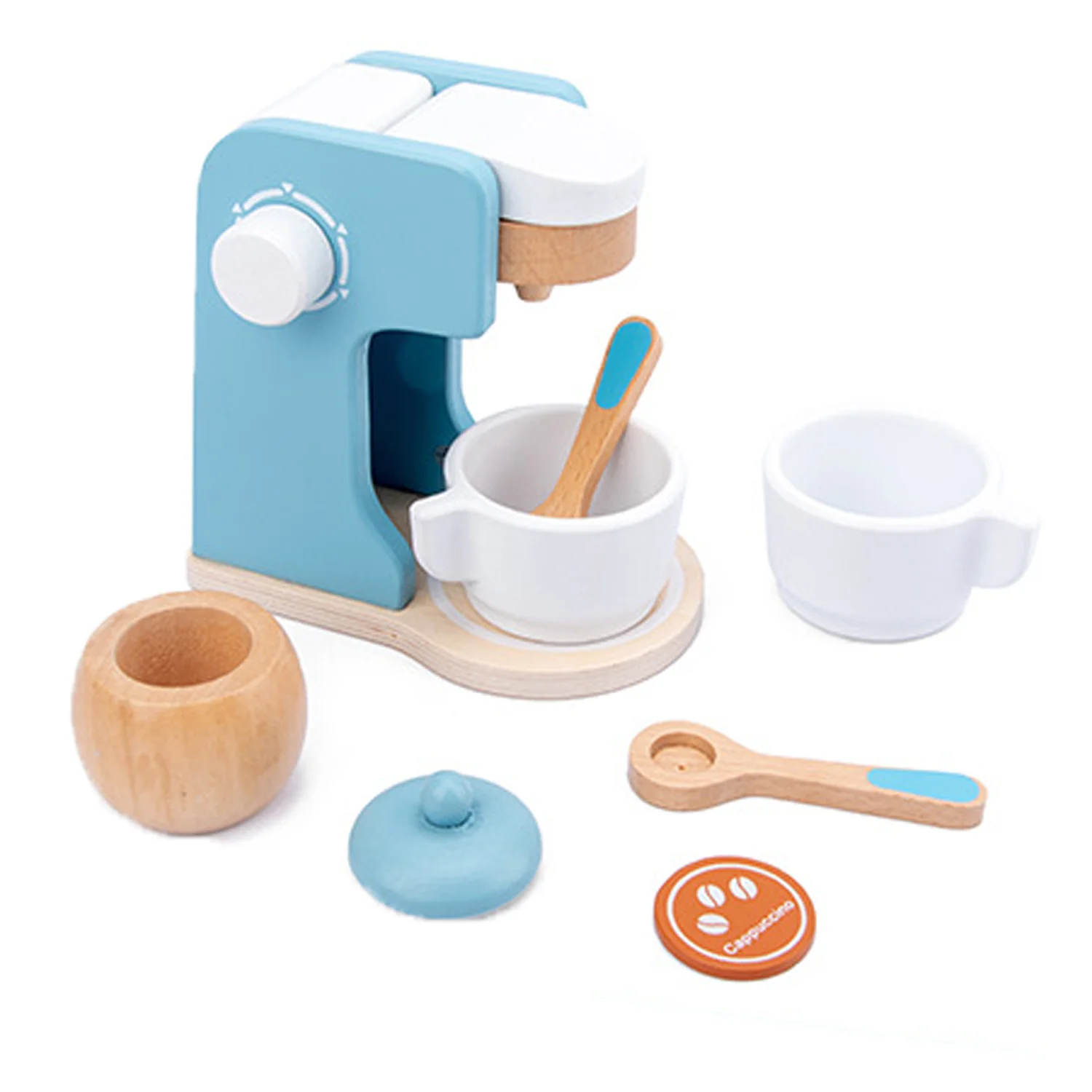 

Children's simulated wooden coffee machine, simulated kitchen and family toy, parent-child interactive entertainment