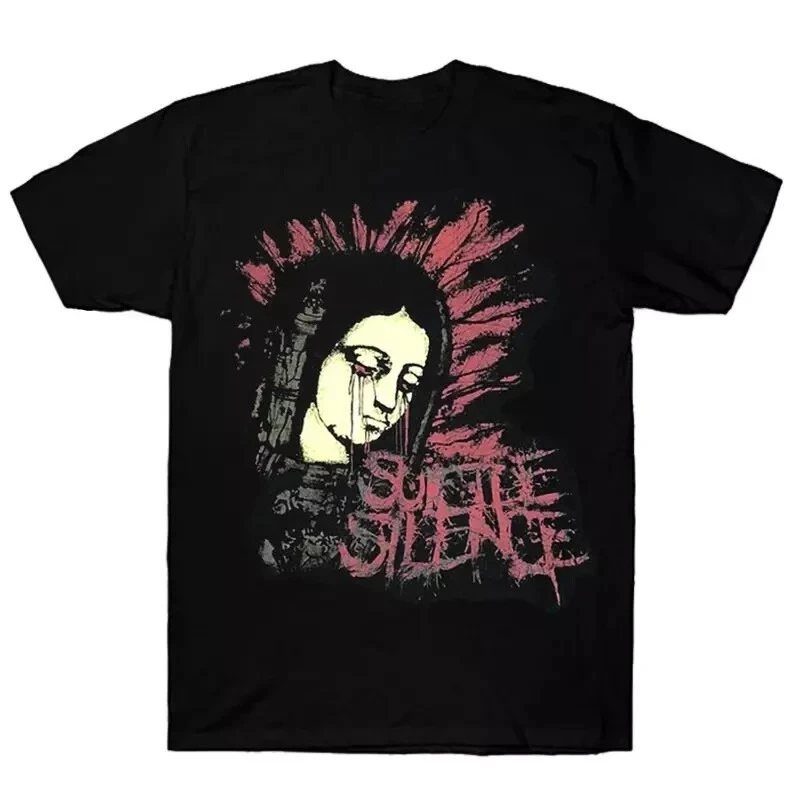 

Suicide Silence Mary Графический принт Летние элитные брендовые хлопковые мужские и женские футболки с короткими рукавами Тенденция уличной моды