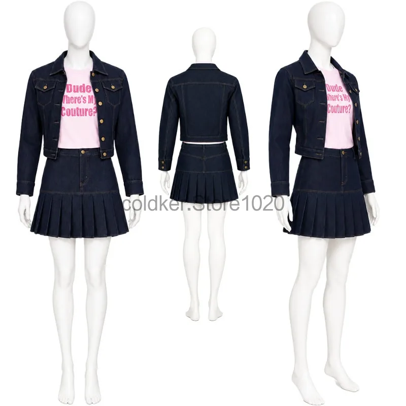 New White Chicks Cosplay Kevin Clothing for Men Women Fashion Denim Jacket Skirt Suit Adult Halloween Carnival Party Outfits view 2