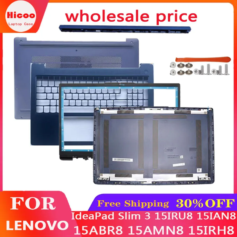 For Lenovo IdeaPad 3 15ABR8 15IAN8 15AMN8 15IRU8 15S 2023 Laptop LCD Back Cover/Front Frame/Palmrest Keyboard/Bottom Cover