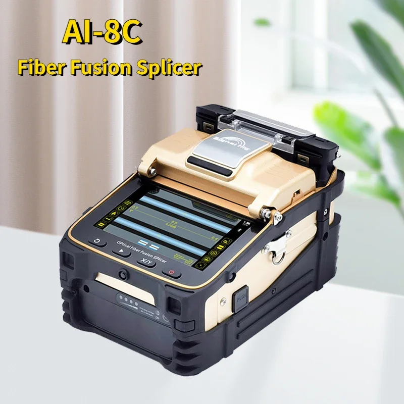 AI-8C Signal Fire Automatic Optical Fiber Fusion Splicer 5-inch Screen Intelligent FTTH Optic Fiber Welding Splicing Machine