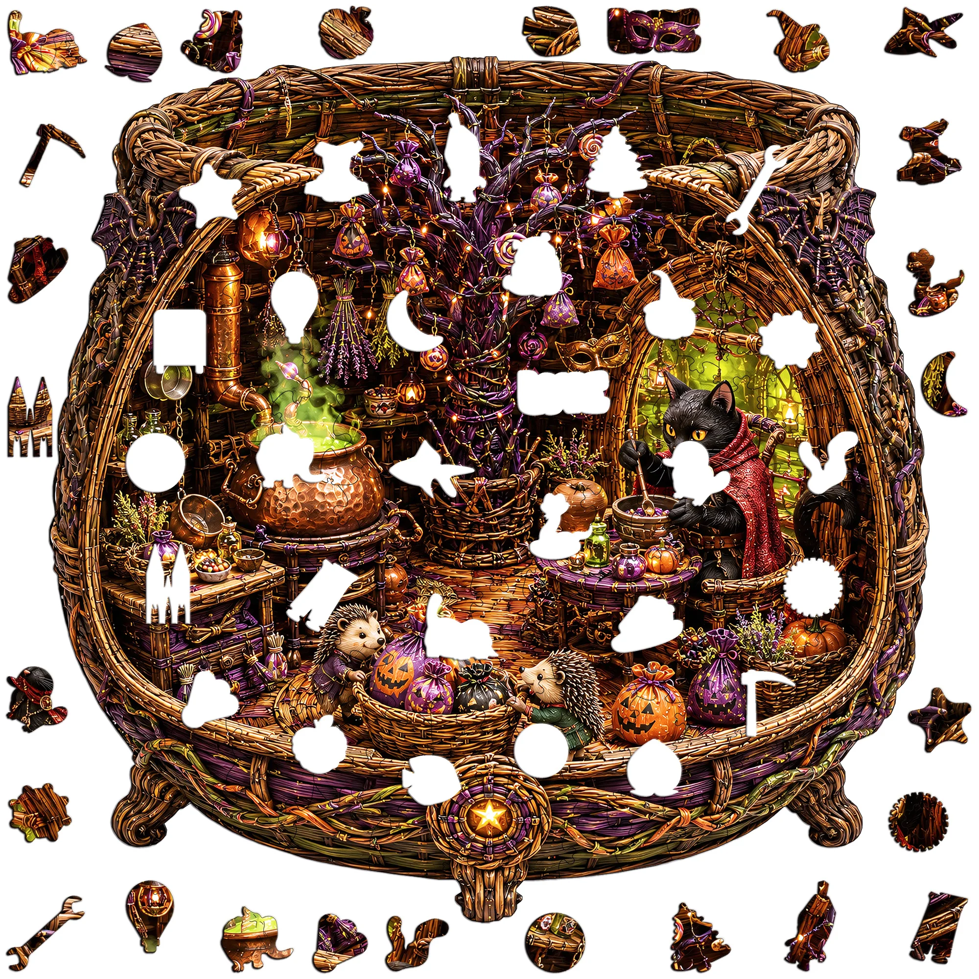 Winter Book Flat Wooden Puzzle Puzzle Game Toy Animal Jigsaw Puzzle Unique Gift for Any Occasion Gift for Teens Kids