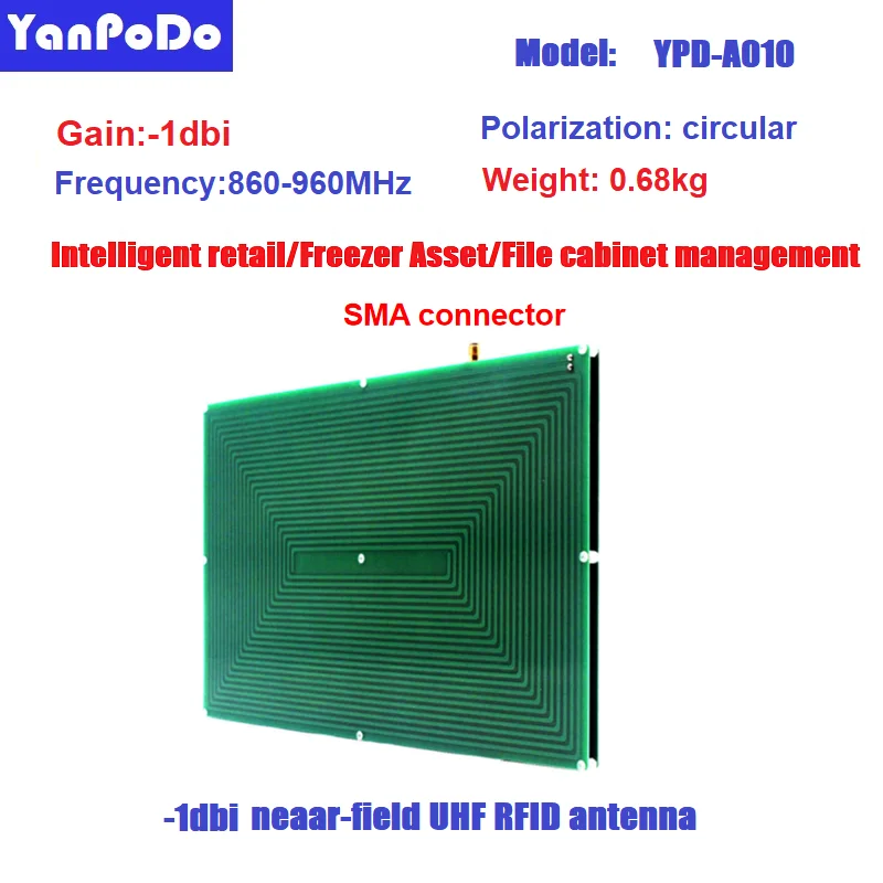 10cm-1m Ultra Híg 200tags/sec Már-már mez RFID UHF Körlevél antenne -10dbi IPX4 SMA számára smare szekrény szerszámok nyomkövető Üzemvezetőség