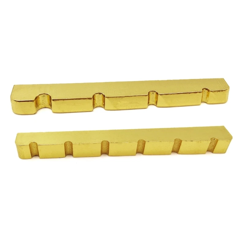  Professional Slotted Brass Metal String Nut 4 String Electric Basses Guitar Part for Accuracy Guitars