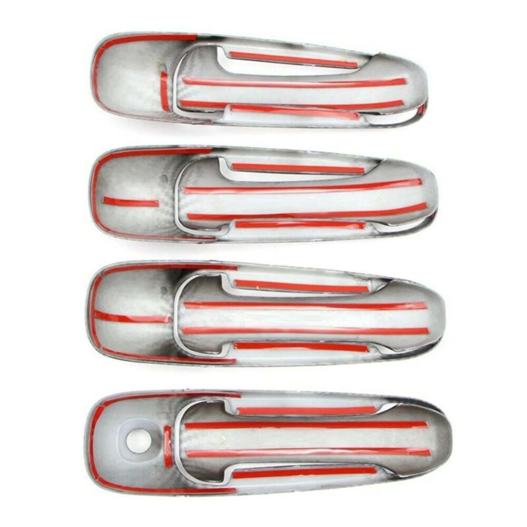 Puxadores de porta exteriores do carro para Dodge Ram, 4 tampas de maçaneta, cromo, 1500, 2500, 3500, 4500, 5500, 2002-2008, 8pcs