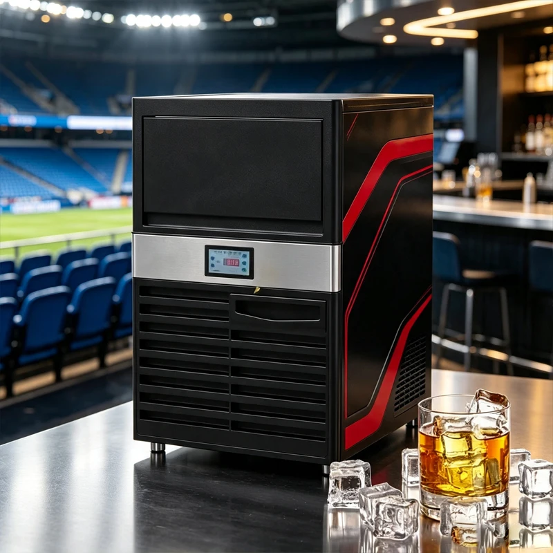 Small Commercial Ice Cube Maker Efficient Ice Production Equipment Built In Type For Beverage Retail Scenarios