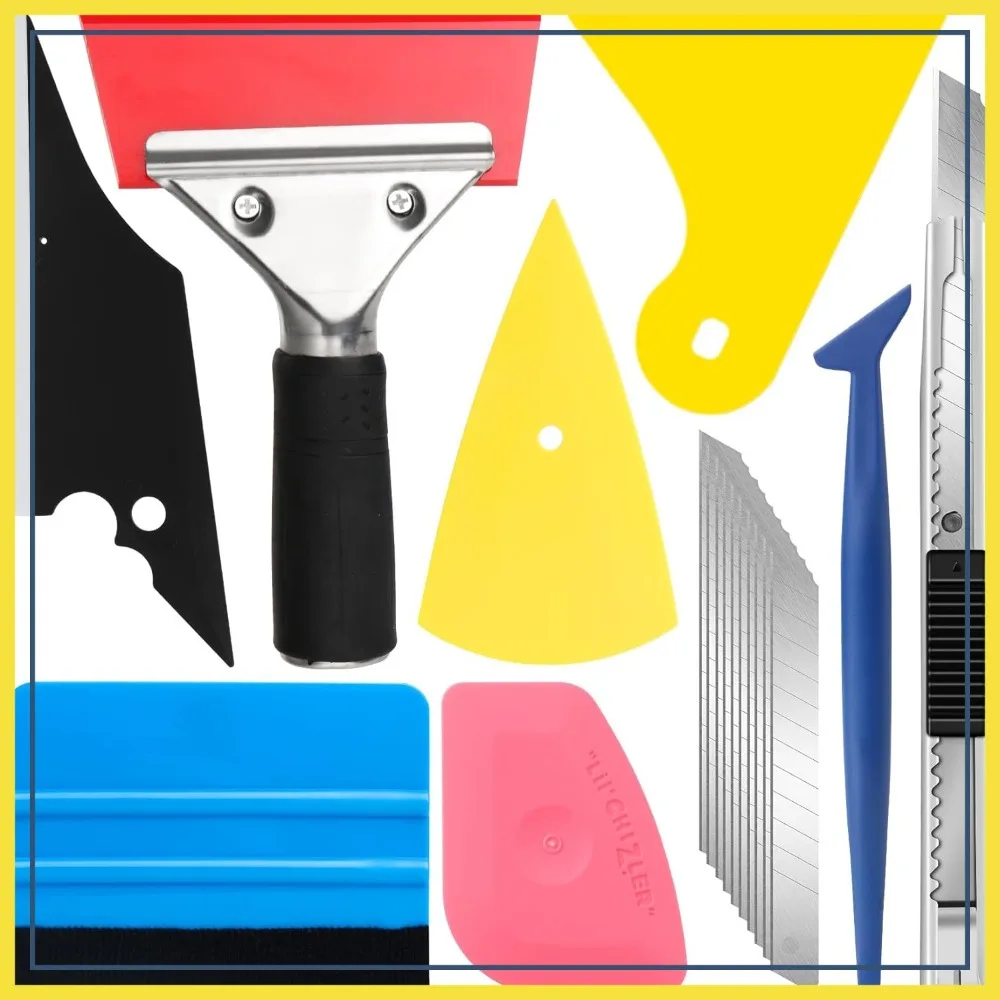 

18 Pcs Window Tint Kit, Vinyl Wrap Tool Set - Professional Squeegee for Car Wrap, Film, Wallpaper